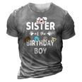 Sister Of The Birthday Boy Dog Lover Party Puppy Theme 3D Print Casual Tshirt Grey