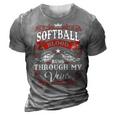 Softball Name Shirt Softball Family Name 3D Print Casual Tshirt Grey