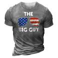 The Big Guy Joe Biden Sunglasses Red White And Blue Big Boss 3D Print Casual Tshirt Grey