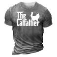 The Catfather Funny Cat Dad For Men Cat Lover Gifts 3D Print Casual Tshirt Grey