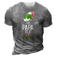 The Papa Elf Family Matching Group Christmas 3D Print Casual Tshirt Grey