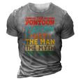 The Pontoon Captain Dad The Man Myth Happy Fathers Day 3D Print Casual Tshirt Grey