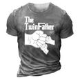 The Twinfather Father Of Twins Fist Bump 3D Print Casual Tshirt Grey