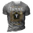 Tommy Blood Runs Through My Veins Name V2 3D Print Casual Tshirt Grey