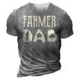 Tractor Dad Farming Father Farm Lover Farmer Daddy V2 3D Print Casual Tshirt Grey