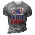 Us Flag Freedom United States Women American 4Th Of July 3D Print Casual Tshirt Grey