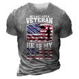 Veteran Dad 4Th Of July Or Labor Day 3D Print Casual Tshirt Grey