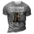 Veteran Its Not That I Can And Other Cant Its That I Did T-Shirt 3D Print Casual Tshirt Grey