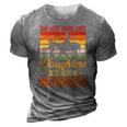 Vintage Best Dads Have Daughters Who Ride Horses Fathers Day 3D Print Casual Tshirt Grey