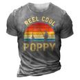 Vintage Reel Cool Poppy Fish Fishing Fathers Day Gift Classic 3D Print Casual Tshirt Grey
