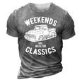 Weekend Classics Vintage Truck 3D Print Casual Tshirt Grey