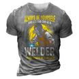 Welder Clothes For Men Funny Welding V2 3D Print Casual Tshirt Grey