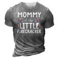 Womens 4Th Of July S For Women Mommy Of The Little Firecracker 3D Print Casual Tshirt Grey
