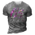 Womens 65 Years Old Floral 1957 Its My 65Th Birthday Gift 3D Print Casual Tshirt Grey