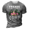 Womens Friends Dont Let Friends Camp Alone Wine Camping Flamingo T Shirt 3D Print Casual Tshirt Grey