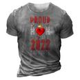 Womens Proud Mom Of A 2022 Graduate Graduation 2022 Mother Red 3D Print Casual Tshirt Grey