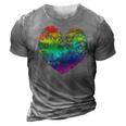 Womens Rainbow Cloudy Heart Lgbt Gay & Lesbian Pride Gift 3D Print Casual Tshirt Grey