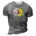Womens Sunflower Thin Red Line Us Flag Sunshine Firefighter Gift 3D Print Casual Tshirt Grey