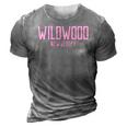 Womens Wildwood New Jersey Nj Vintage Text Pink Print 3D Print Casual Tshirt Grey