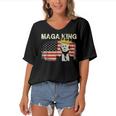 Anti Joe Biden Ultra Maga The Return Of The Great Maga King V2 Women's Bat Sleeves V-Neck Blouse