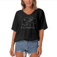 Appalachian Trail Bear Symbol Of Appalachian National Park Women's Bat Sleeves V-Neck Blouse