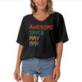 Awesome Since May 1991 Women's Bat Sleeves V-Neck Blouse