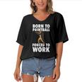 Born To Paintball Forced To Work Paintball Gift Player Funny Women's Bat Sleeves V-Neck Blouse