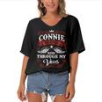 Connie Name Shirt Connie Family Name V2 Women's Bat Sleeves V-Neck Blouse