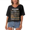 Dickson Name Gift Dickson Born To Rule Women's Bat Sleeves V-Neck Blouse