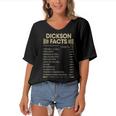 Dickson Name Gift Dickson Facts Women's Bat Sleeves V-Neck Blouse