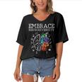 Embrace Neurodiversity Funny V5 Women's Bat Sleeves V-Neck Blouse