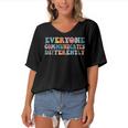 Everyone Communicates Differently V2 Women's Bat Sleeves V-Neck Blouse