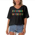 Everyone Communicates Differently V3 Women's Bat Sleeves V-Neck Blouse