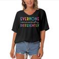 Everyone Communicates Differently Women's Bat Sleeves V-Neck Blouse