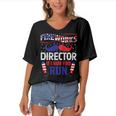 Fireworks Director If I Run You Run Women's Bat Sleeves V-Neck Blouse