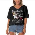 Friends Dont Let Friends Fight Brain Cancer Alone Unicorn Grey Ribbon Brain Cancer Brain Cancer Awareness V2 Women's Bat Sleeves V-Neck Blouse