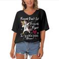 Friends Dont Let Friends Fight Dyslexia Alone Unicorn Grey Ribbon Dyslexia Dyslexia Awareness Women's Bat Sleeves V-Neck Blouse