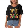 Funny Dabbing Taco Cinco De May Mexican Food V3 Women's Bat Sleeves V-Neck Blouse