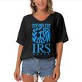 Funny Humour Irs Defund The Irs Women's Bat Sleeves V-Neck Blouse