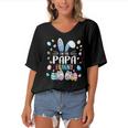 Im The Papa Bunny Easter Day Family Matching Outfits Women's Bat Sleeves V-Neck Blouse