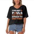 Ive Got 5 Fouls And I Am Not Afraid Basketball Player Cute Women's Bat Sleeves V-Neck Blouse