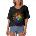 Love Is Love Science Is Real Kindness Is Everything LGBT Women's Bat Sleeves V-Neck Blouse