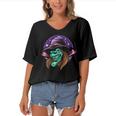 Magic Withcraft Halloween Women's Bat Sleeves V-Neck Blouse