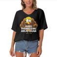 Make Thanksgiving Great Again 908 Shirt Women's Bat Sleeves V-Neck Blouse