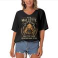 Mallette Name Shirt Mallette Family Name V2 Women's Bat Sleeves V-Neck Blouse