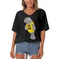 Manatee Novelty Come At Me Bro Women's Bat Sleeves V-Neck Blouse