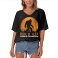 Market Trendz Bigfoot Hide And Seek Champion 405 Trending Shirt Women's Bat Sleeves V-Neck Blouse