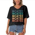 Mcatee Name Shirt Mcatee Family Name Women's Bat Sleeves V-Neck Blouse