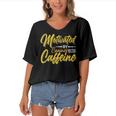 Motivated By Caffeine And Canine 803 Trending Shirt Women's Bat Sleeves V-Neck Blouse