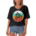 Motorcycle Racing Motorcycle Biker 484 Shirt Women's Bat Sleeves V-Neck Blouse